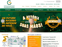 Tablet Screenshot of faculdadeguarapuava.edu.br